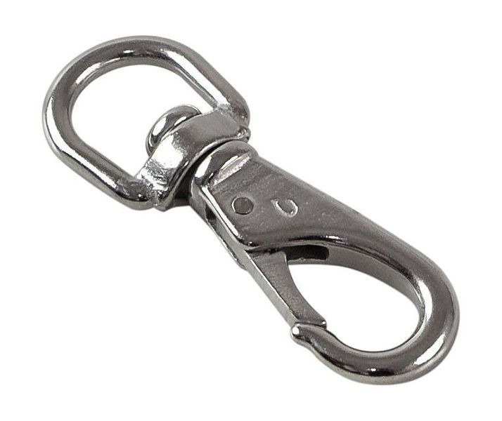 Карабін нержавіючий з вертлюгом для строп 65 мм 1351320723 фото